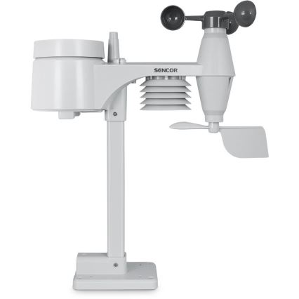 Sencor - Profi-Wetterstation mit Farb-LCD-Anzeige 5V/1xCR2032 + 3xAA