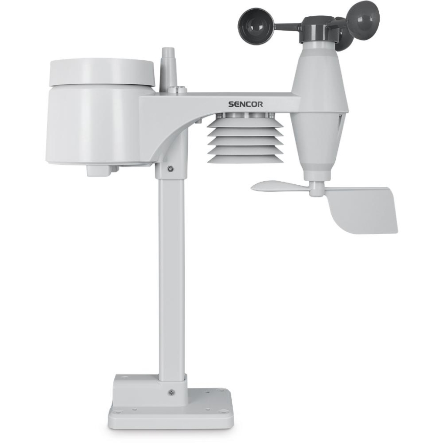 Sencor - Profi-Wetterstation mit Farb-LCD-Anzeige 5V/1xCR2032 + 3xAA