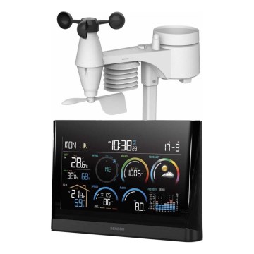 Sencor - Profi-Wetterstation mit Farb-LCD-Anzeige und Wecker 5V/3xAAA + 3xAA