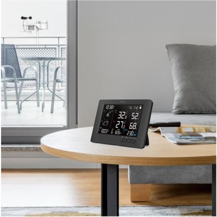 Sencor - Profi-Wetterstation mit Farb-LCD-Anzeige und Wecker 5V/1xCR2032 + 3xAA Wi-Fi