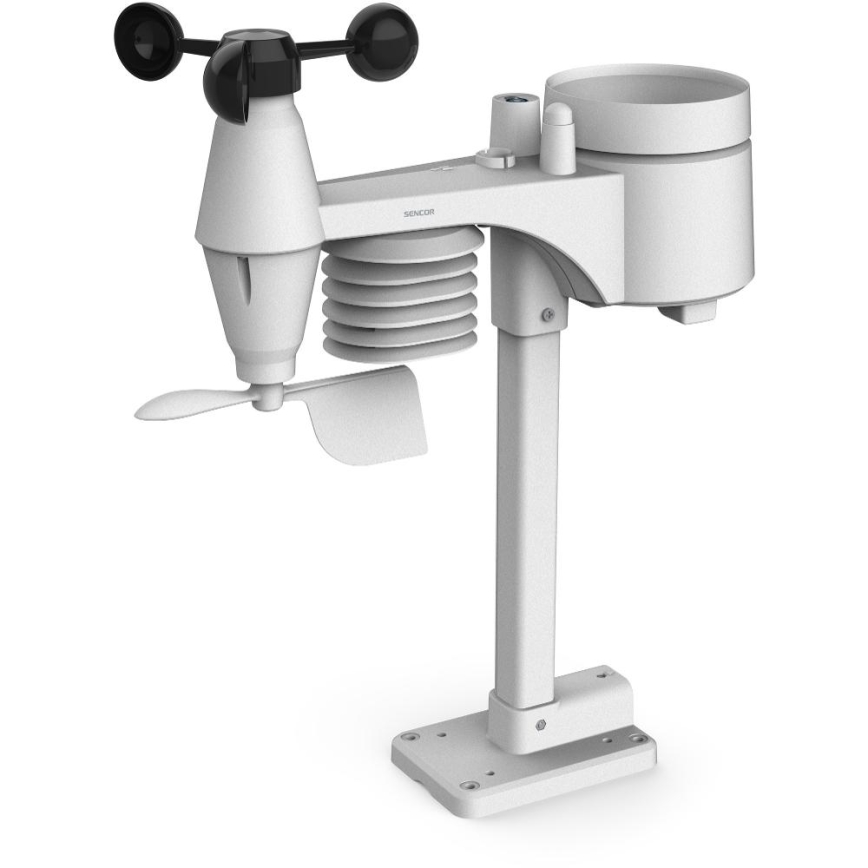 Sencor - Profi-Wetterstation mit Farb-LCD-Anzeige und Wecker 5V/1xCR2032 + 3xAA Wi-Fi