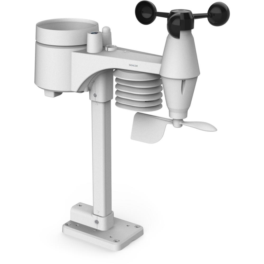 Sencor - Profi-Wetterstation mit Farb-LCD-Anzeige und Wecker 5V/1xCR2032 + 3xAA Wi-Fi
