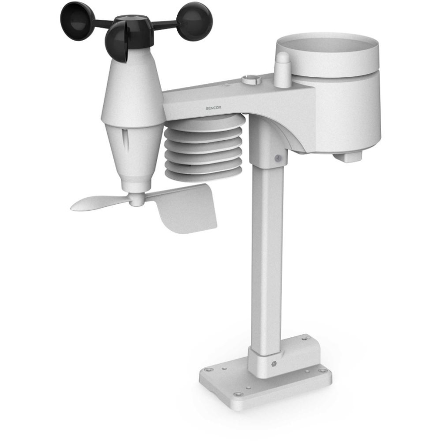 Sencor - Profi-Wetterstation mit Farb-LCD-Anzeige und Wecker 5V/3xAAA + 3xAA