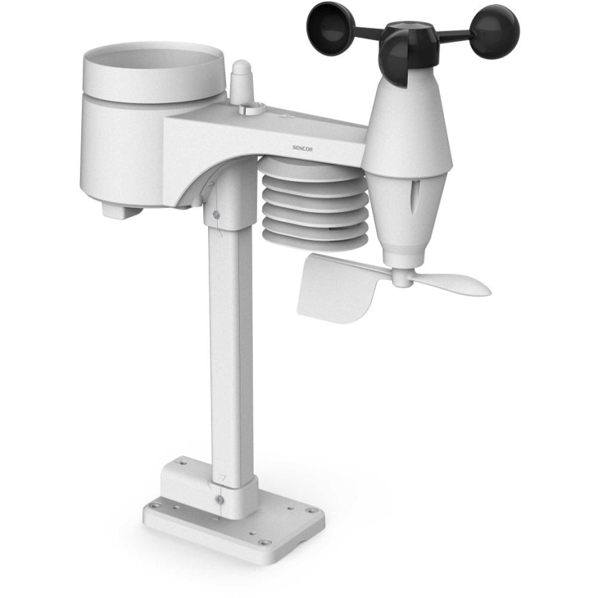 Sencor - Profi-Wetterstation mit Farb-LCD-Anzeige und Wecker 5V/3xAAA + 3xAA