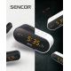 Sencor - Radiowecker mit LED-Anzeige und Projektor 5W/230V schwarz
