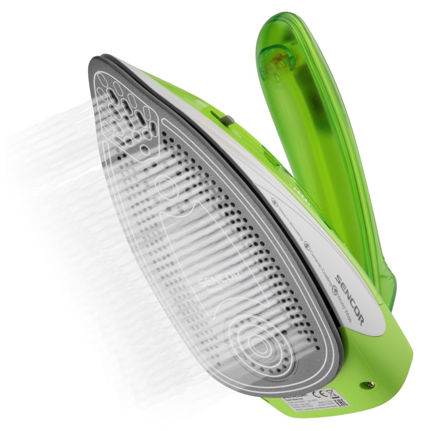 Sencor - Reise-Dampfbügeleisen 1100W/115V/230V grün