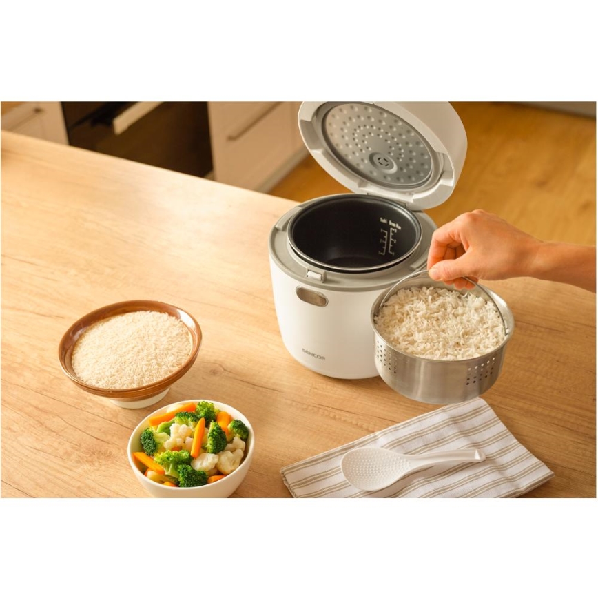 Sencor - Reiskocher 350 W/230 V 0,6 l weiß