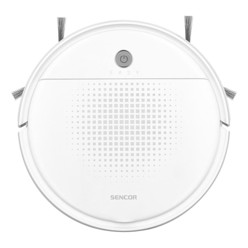 Sencor - Saugroboter mit Wischfunktion 2in1 18W/1500 mAh weiß + Fernbedienung