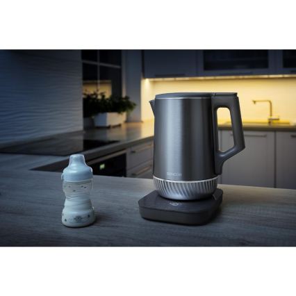 Sencor - Schnellkochender Wasserkocher mit Temperaturregelung 1,7 l 1800W/230V Edelstahl