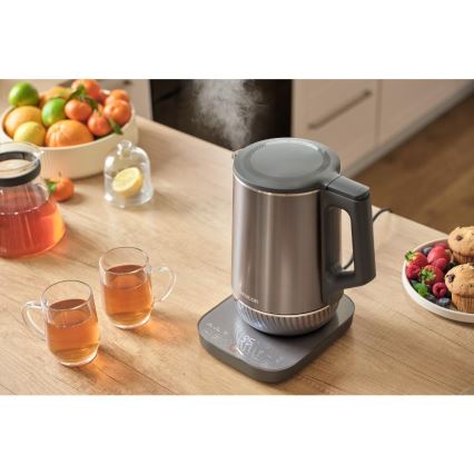 Sencor - Schnellkochender Wasserkocher mit Temperaturregelung 1,7 l 1800W/230V Edelstahl