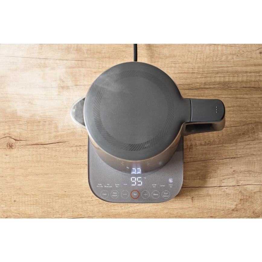 Sencor - Schnellkochender Wasserkocher mit Temperaturregelung 1,7 l 1800W/230V Edelstahl
