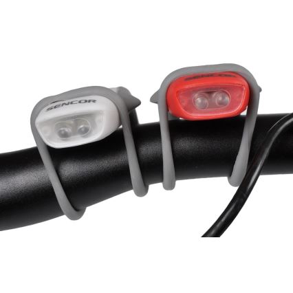 Sencor - SET 2x Fahrradlampe LED/0,2W/2xCR2025 IP42