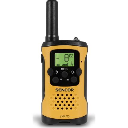 Sencor – SET 2x Walkie-Talkie 3xAAA Reichweite 5 km gelb/schwarz