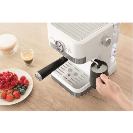 Sencor - Siebträger-Espressomaschine 1050W/230V weiß/matt Chrom