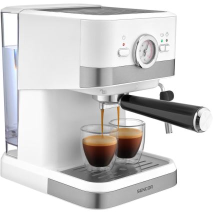 Sencor - Siebträger-Espressomaschine 1050W/230V weiß/matt Chrom