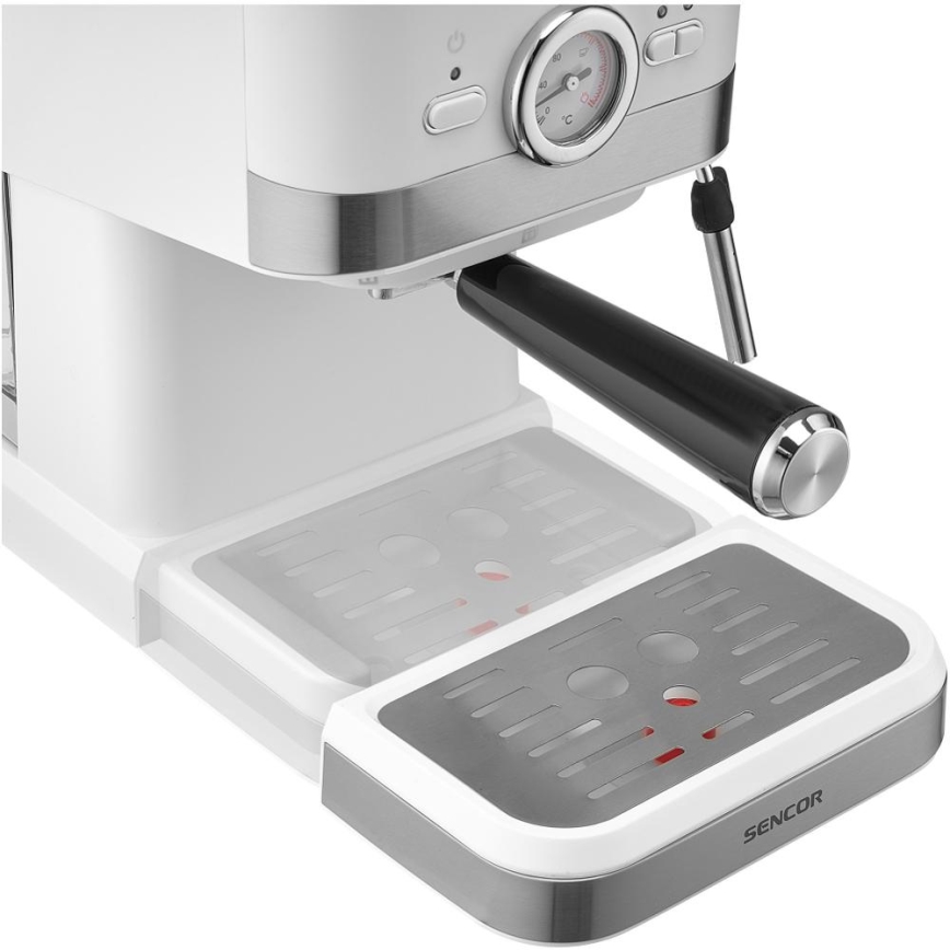 Sencor - Siebträger-Espressomaschine 1050W/230V weiß/matt Chrom