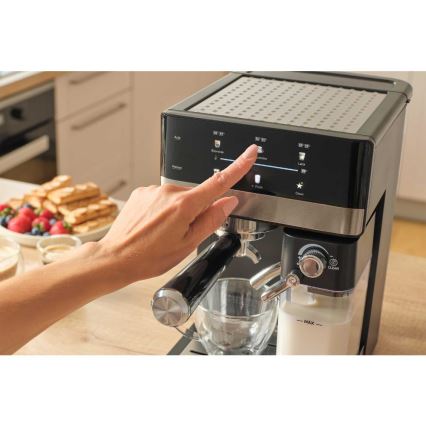Sencor - Siebträger-Espressomaschine 1350 W/230 V schwarz/mattchrom