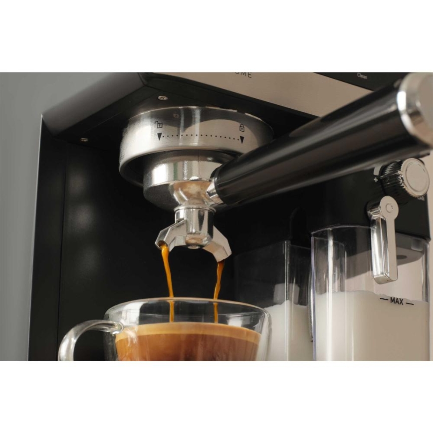 Sencor - Siebträger-Espressomaschine 1350 W/230 V schwarz/mattchrom
