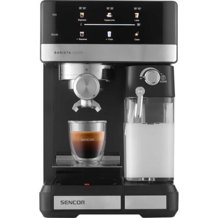 Sencor - Siebträger-Espressomaschine 1350 W/230 V schwarz/mattchrom