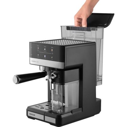 Sencor - Siebträger-Espressomaschine 1350 W/230 V schwarz/mattchrom