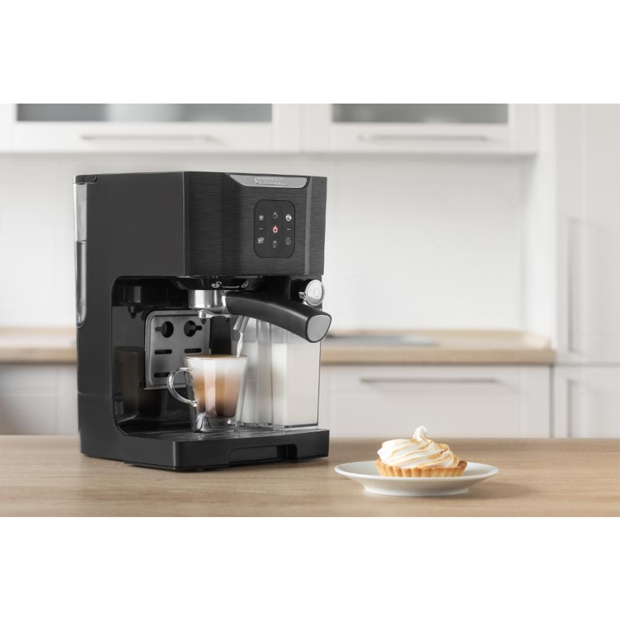 Sencor - Siebträgermaschine Espresso 1450 W/230 V schwarz/mattchrom