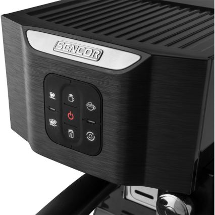 Sencor - Siebträgermaschine Espresso 1450 W/230 V schwarz/mattchrom