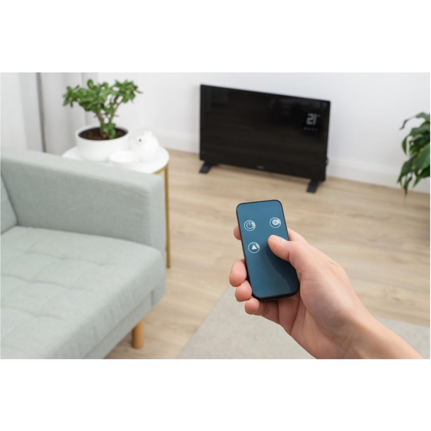 Sencor - Smartes elektrisches Konvektor-Heizgerät 2000 W/230 V IP24 WLAN schwarz + Fernbedienung