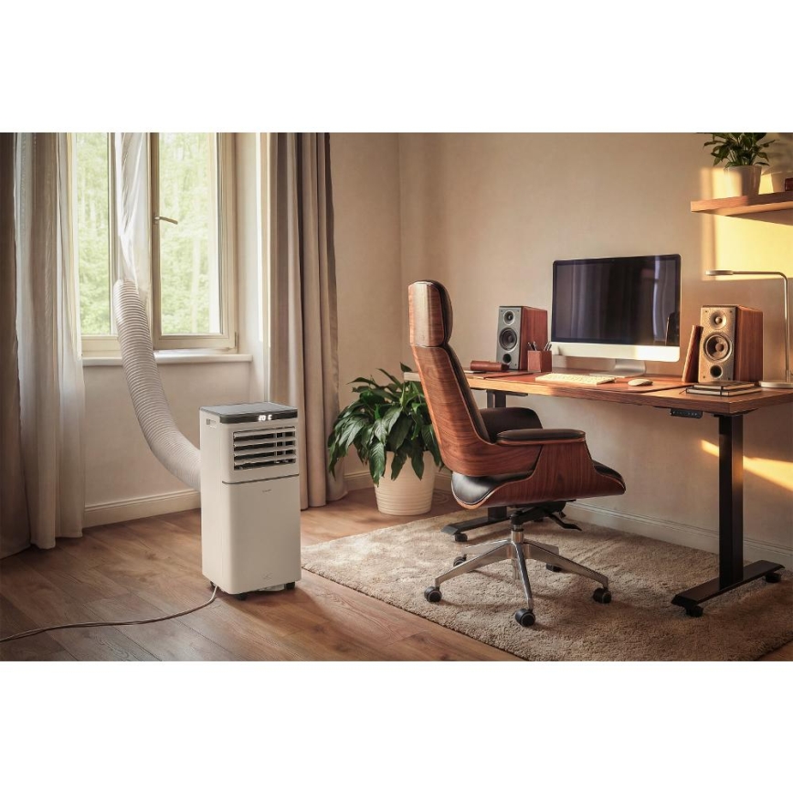 Sencor - Smart mobile Klimaanlage 3-in-1 inklusive vollständigem Zubehör 815 W/230 V 8000 BTU Wi-Fi weiß + Fernbedienung