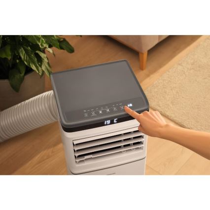 Sencor - Smart mobile Klimaanlage 3-in-1 inklusive vollständigem Zubehör 815 W/230 V 8000 BTU Wi-Fi weiß + Fernbedienung