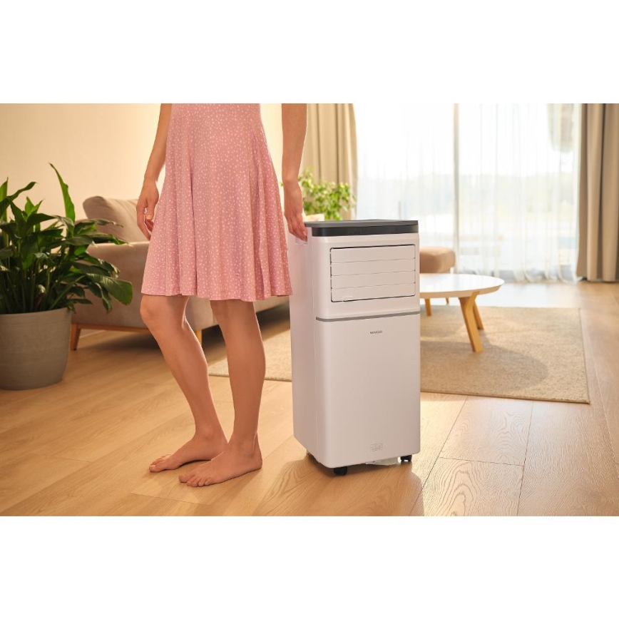 Sencor - Smart mobile Klimaanlage 3-in-1 inklusive vollständigem Zubehör 815 W/230 V 8000 BTU Wi-Fi weiß + Fernbedienung