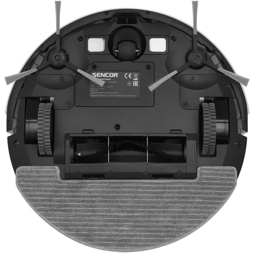 Sencor - Smart-Staubsaugerroboter  mit Wischmopp 2in1 28W/2600 mAh Wi-Fi weiß + Fernbedienung