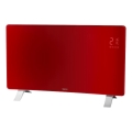 Sencor - Smarter elektrischer Direktheizer/Konvektor 1200/2400W/230V IP24 Wi-Fi rot