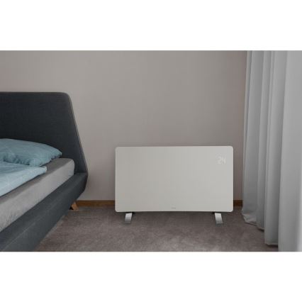 Sencor - Smarter elektrischer Direktheizer/Konvektor 1200/2400W/230V IP24 Wi-Fi weiß