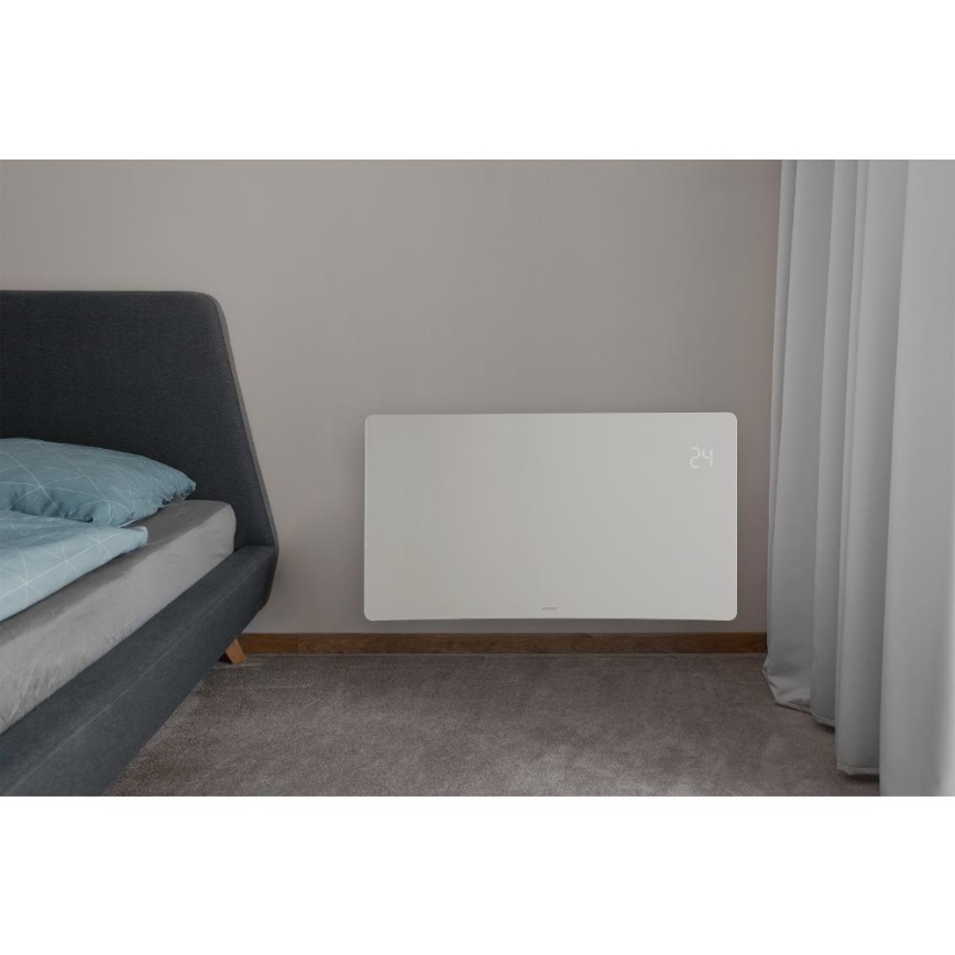Sencor - Smarter elektrischer Direktheizer/Konvektor 1200/2400W/230V IP24 Wi-Fi weiß