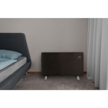Sencor - Smartes elektrisches Direktheizgerät/Konvektor 1200/2400W/230V IP24 Wi-Fi schwarz