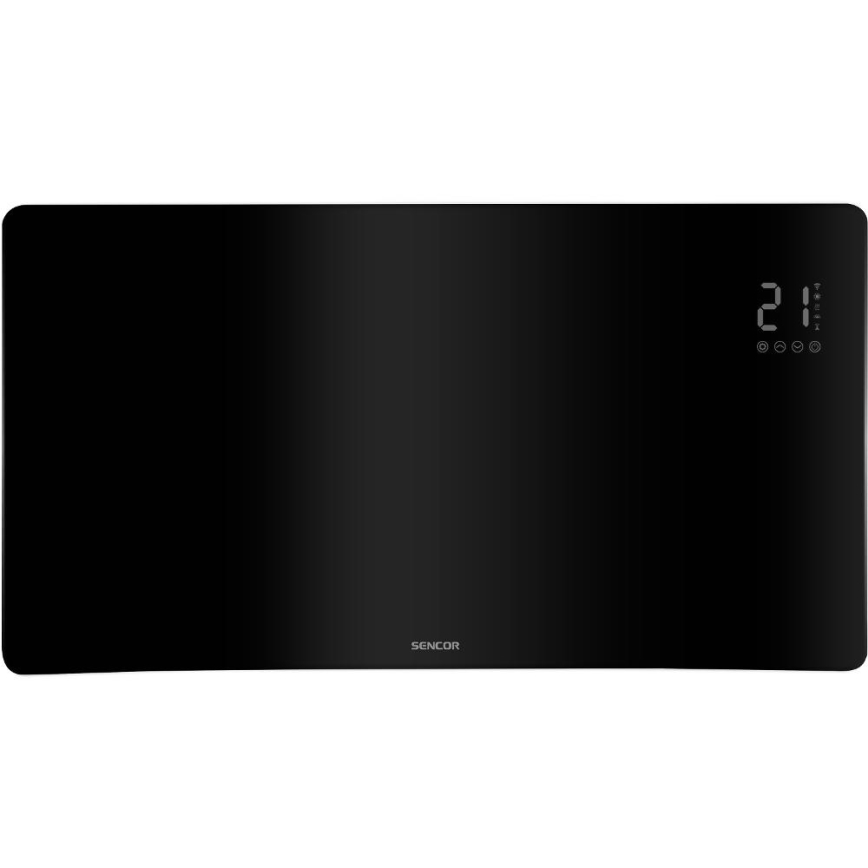 Sencor - Smartes elektrisches Direktheizgerät/Konvektor 1200/2400W/230V IP24 Wi-Fi schwarz