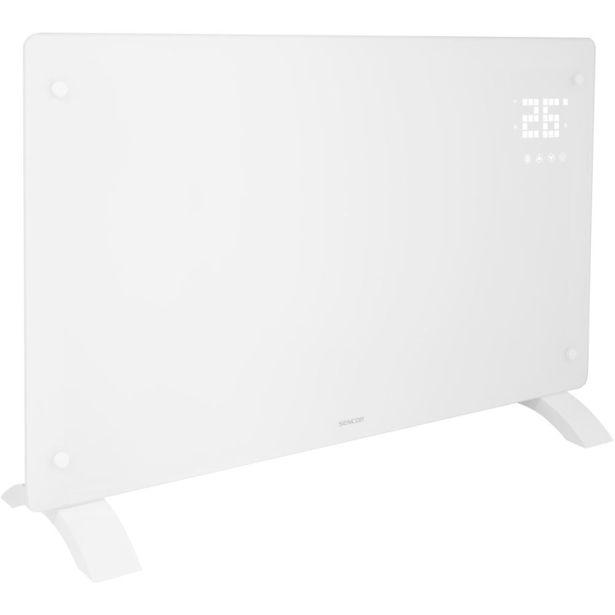 Sencor - Intelligenter elektrischer Direktheizer/Konvektor 2000W/230V IP24 WLAN weiß + Fernbedienung