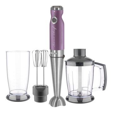 Sencor – Stabmixer 4in1 1200W/230V Edelstahl/Violett
