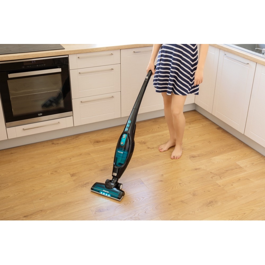 Sencor - Stabstaubsauger 2in1 80W/14,4V 2200 mAh schwarz/blau