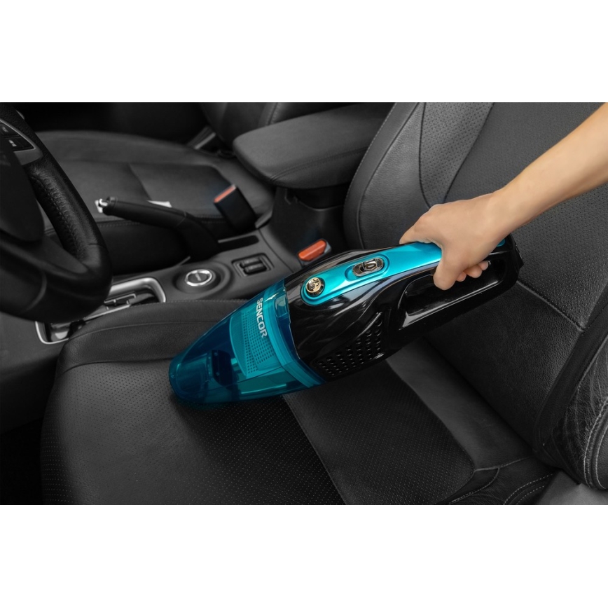 Sencor - Stabstaubsauger 2in1 80W/14,4V 2200 mAh schwarz/blau