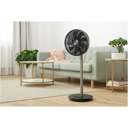 Sencor - Standventilator 3D UltraSilent 26W/230V Wi-Fi schwarz + Fernbedienung