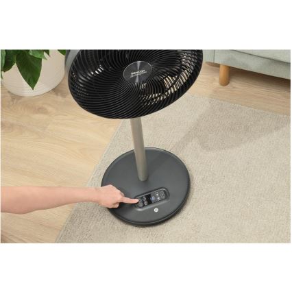 Sencor - Standventilator 3D UltraSilent 26W/230V Wi-Fi schwarz + Fernbedienung