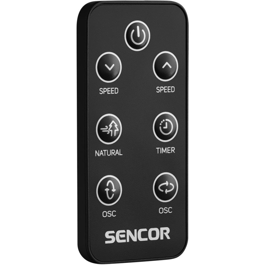 Sencor - Standventilator 3D UltraSilent 26W/230V Wi-Fi schwarz + Fernbedienung