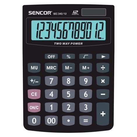 Sencor - Tischrechner 1xLR1130 schwarz