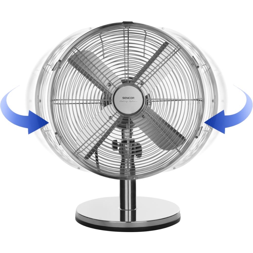 Sencor - Tischventilator 35W/230V, glänzender Chrom