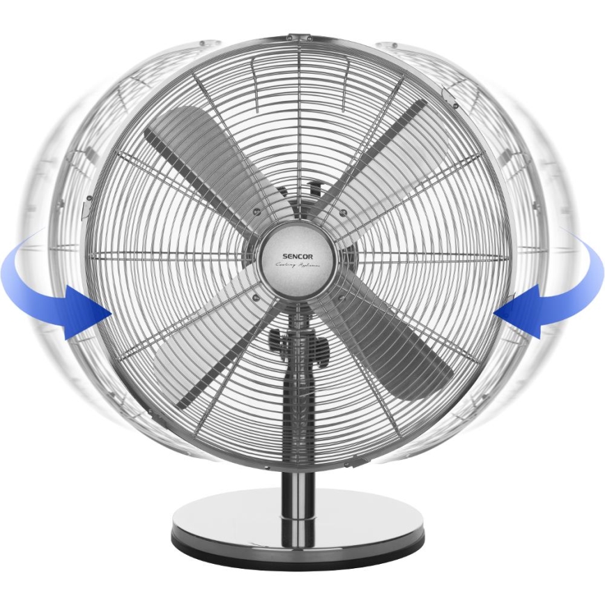 Sencor - Tischventilator 50 W/230 V, hochglänzender Chrom