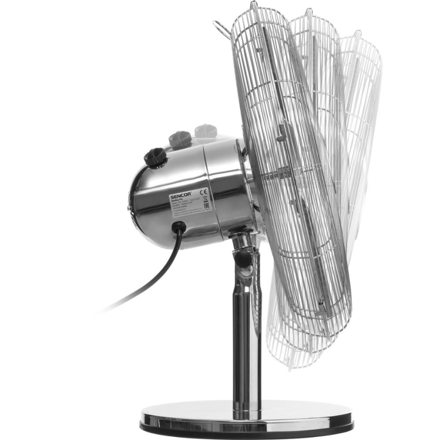 Sencor - Tischventilator 50 W/230 V, hochglänzender Chrom