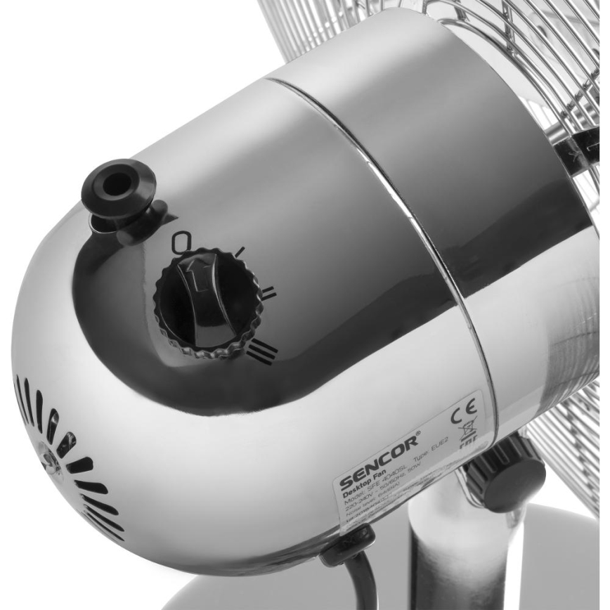 Sencor - Tischventilator 50 W/230 V, hochglänzender Chrom