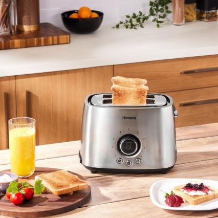 Sencor - Toaster für 2 Scheiben mit Brötchenaufsatz, 1000W/230V, silber