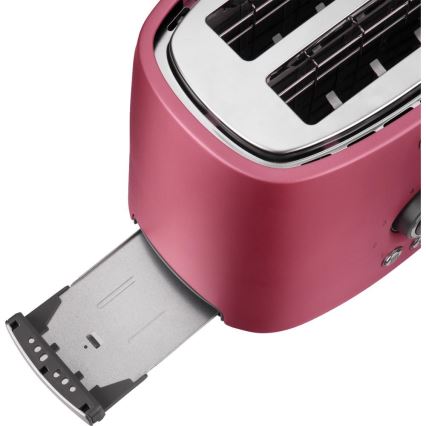 Sencor - Toaster mit zwei Schlitzen und Aufbackrost, 1000 W/230 V, rosa